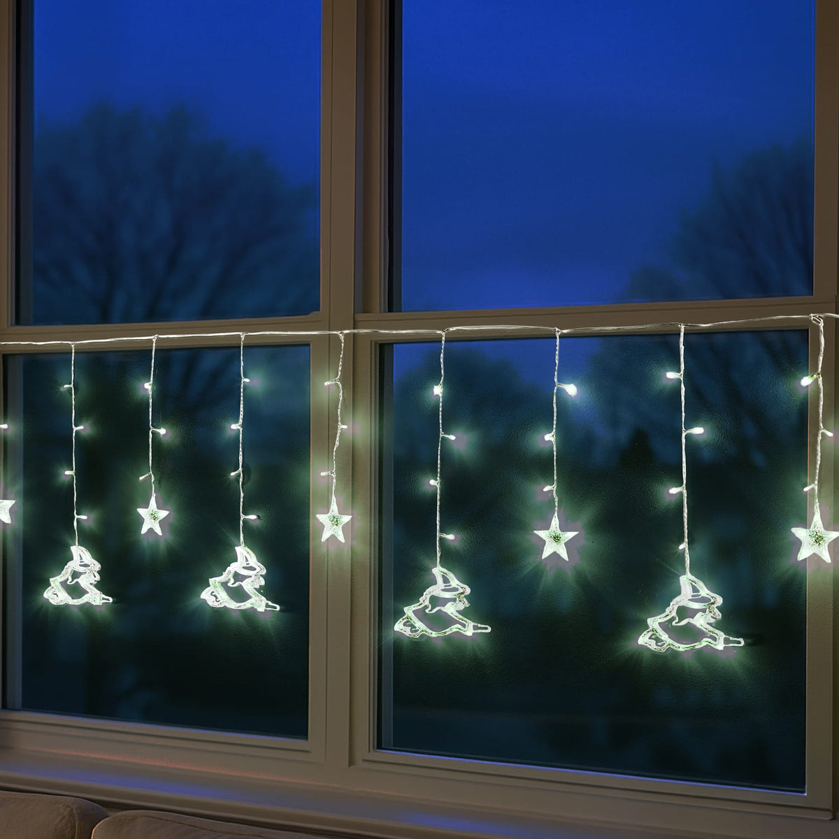 Hallow Scream Curtain Light - Witch