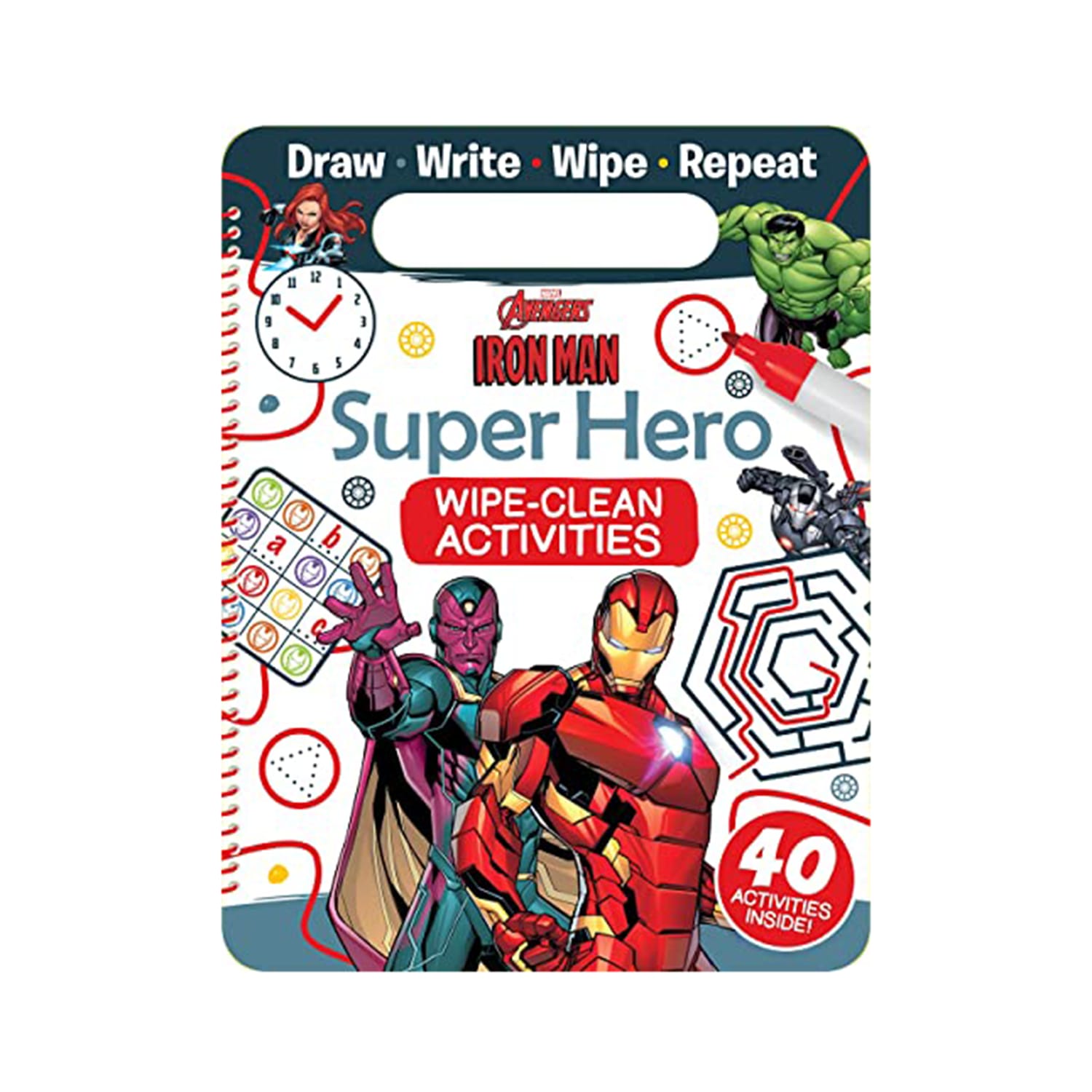 Marvel Avengers Iron Man Wipe-Clean Activities