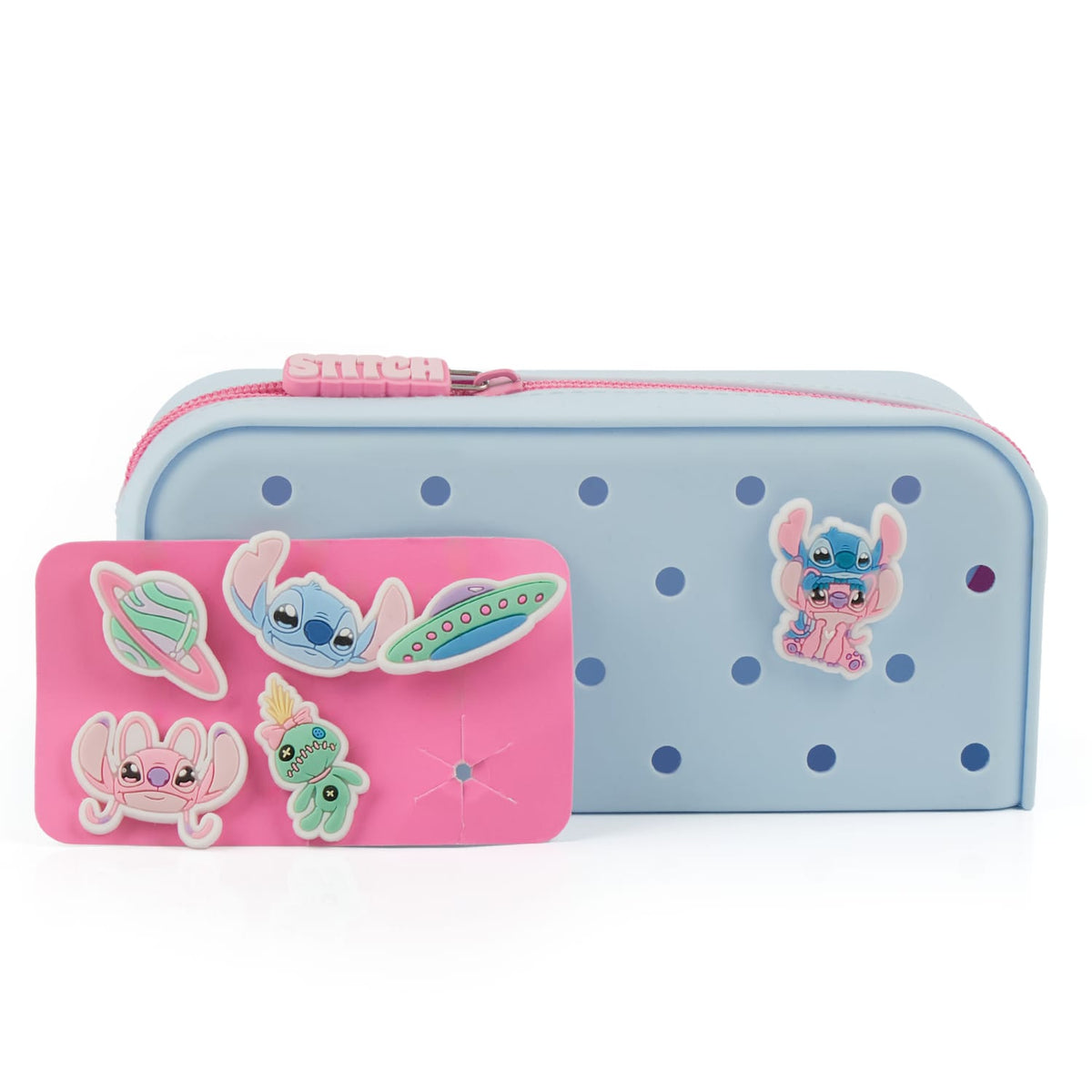 Stitch Silicone Pencil Case With Badges, product image 2