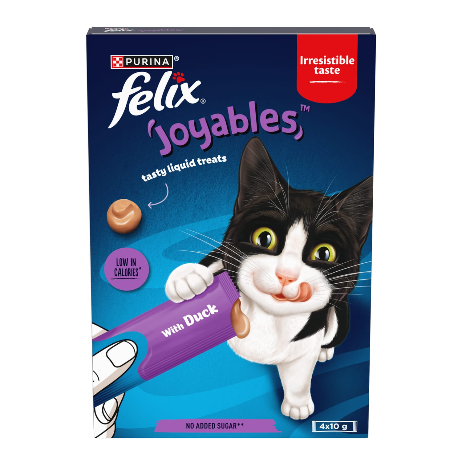 Felix Joyables Liquid with Duck Cat Treat 4x10g