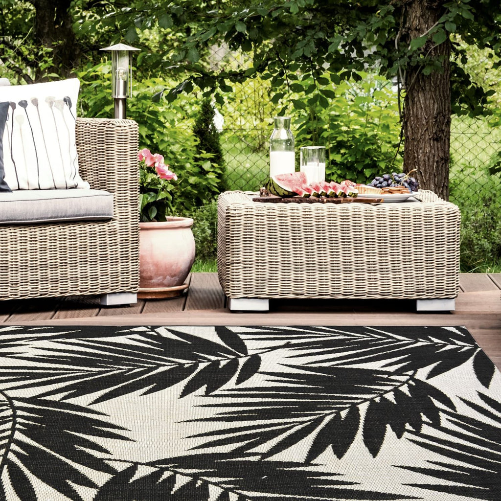 Essentials Tropical Leaf Indoor/Outdoor Rug - Mono, product image 2