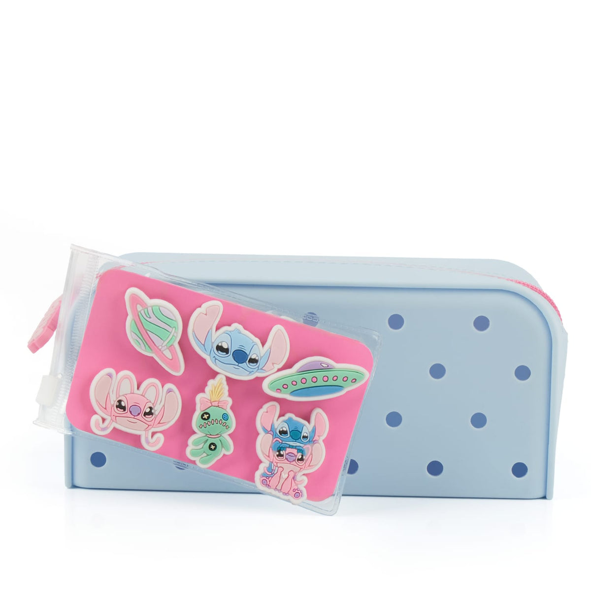 Stitch Silicone Pencil Case With Badges