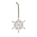Frosted Spirit Metal Snowflake Reinstone Hanging Decoration