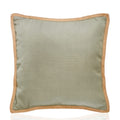 The Outdoor Edit Earthed Raffia Trim Cushion - Green