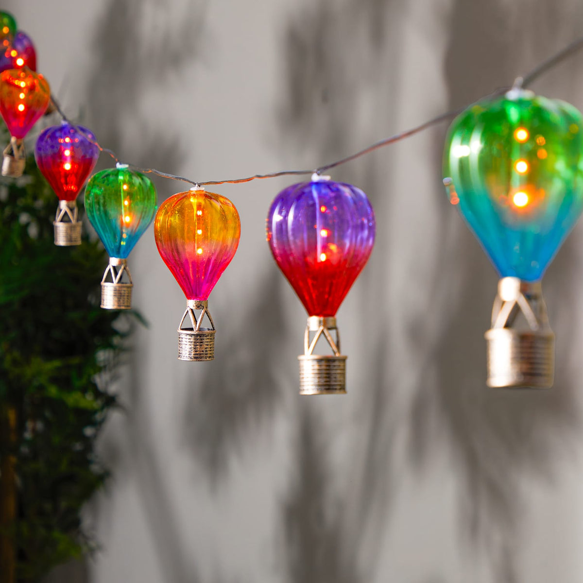 Firefly Hot Air Balloon Solar String Lights 2.61m - Multicolour 2